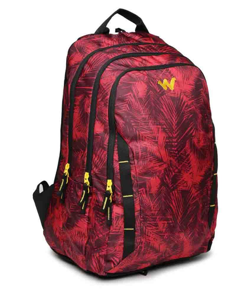 wildcraft school bags red