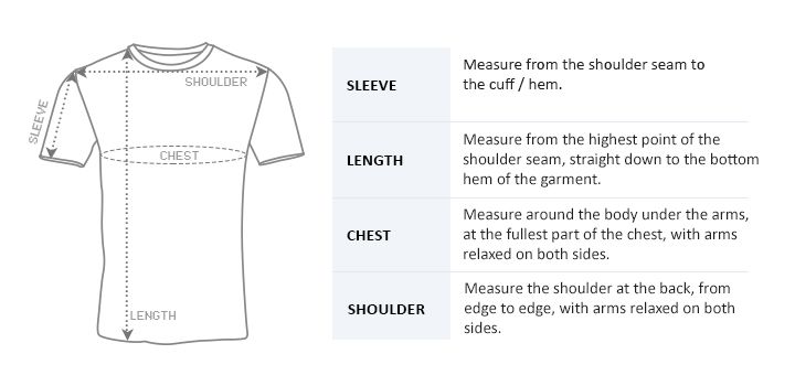 giordano t shirt size chart