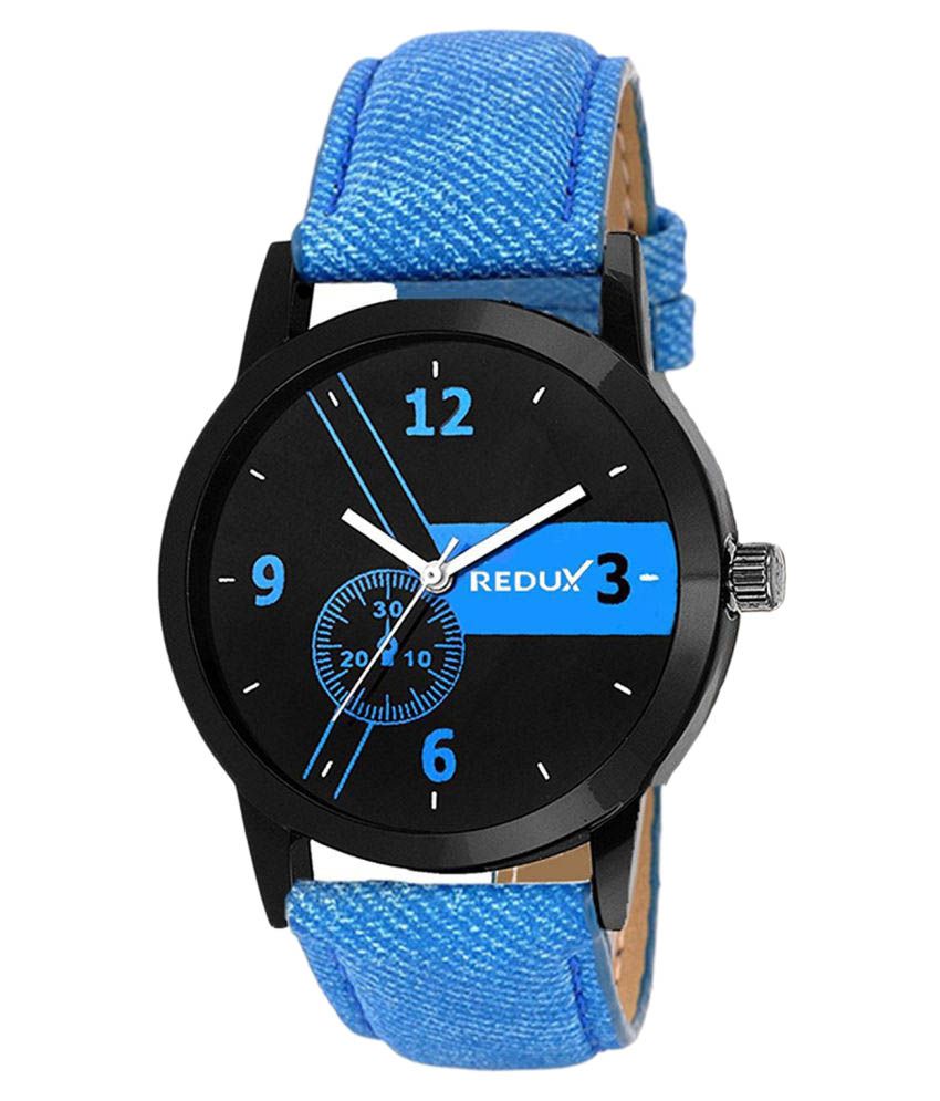     			Redux - Blue Leather Analog Men's Watch