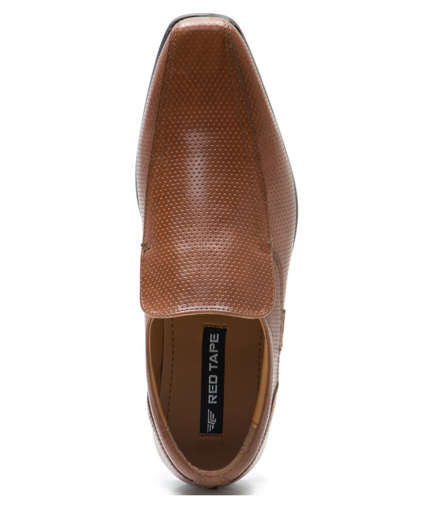 red tape genuine leather slip on shoes