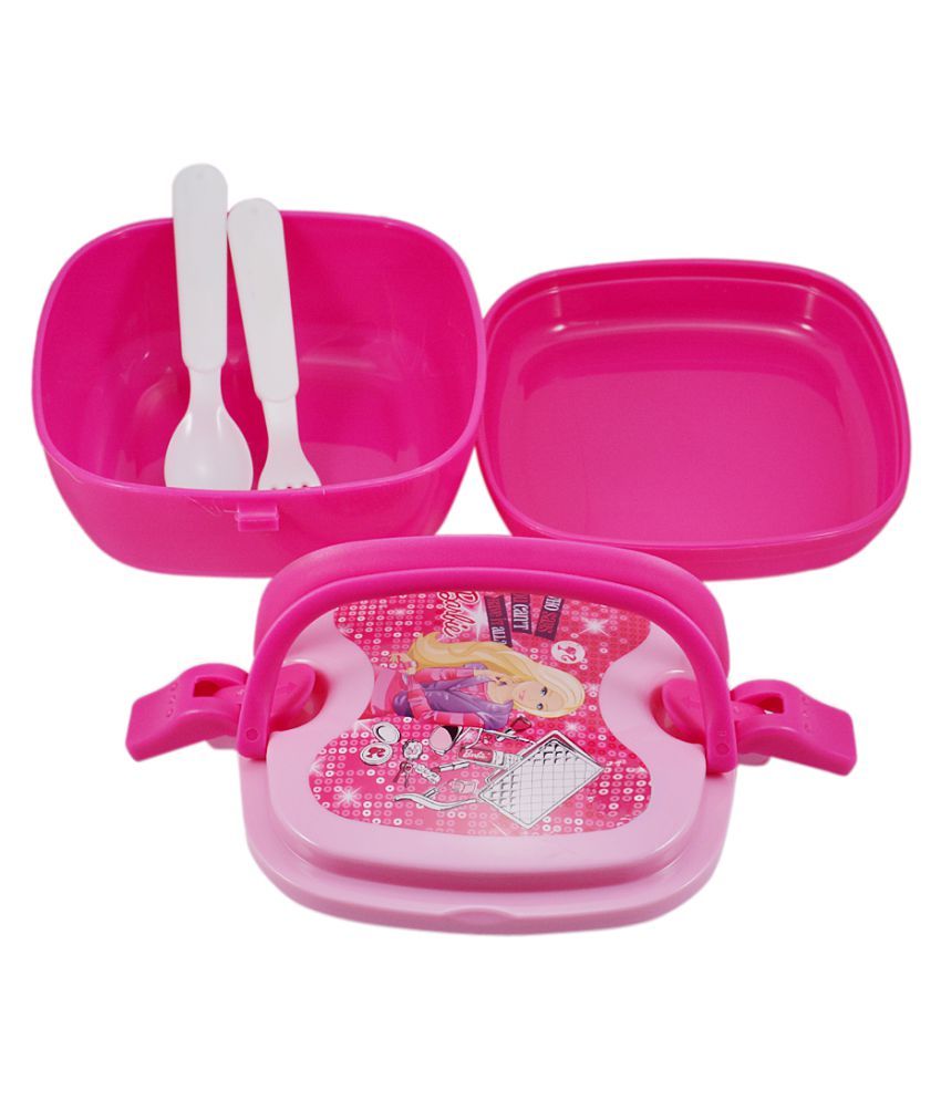 Saamarth Impex Disney Barbie Theme Printed BPA Free Pink Color Lunch ...