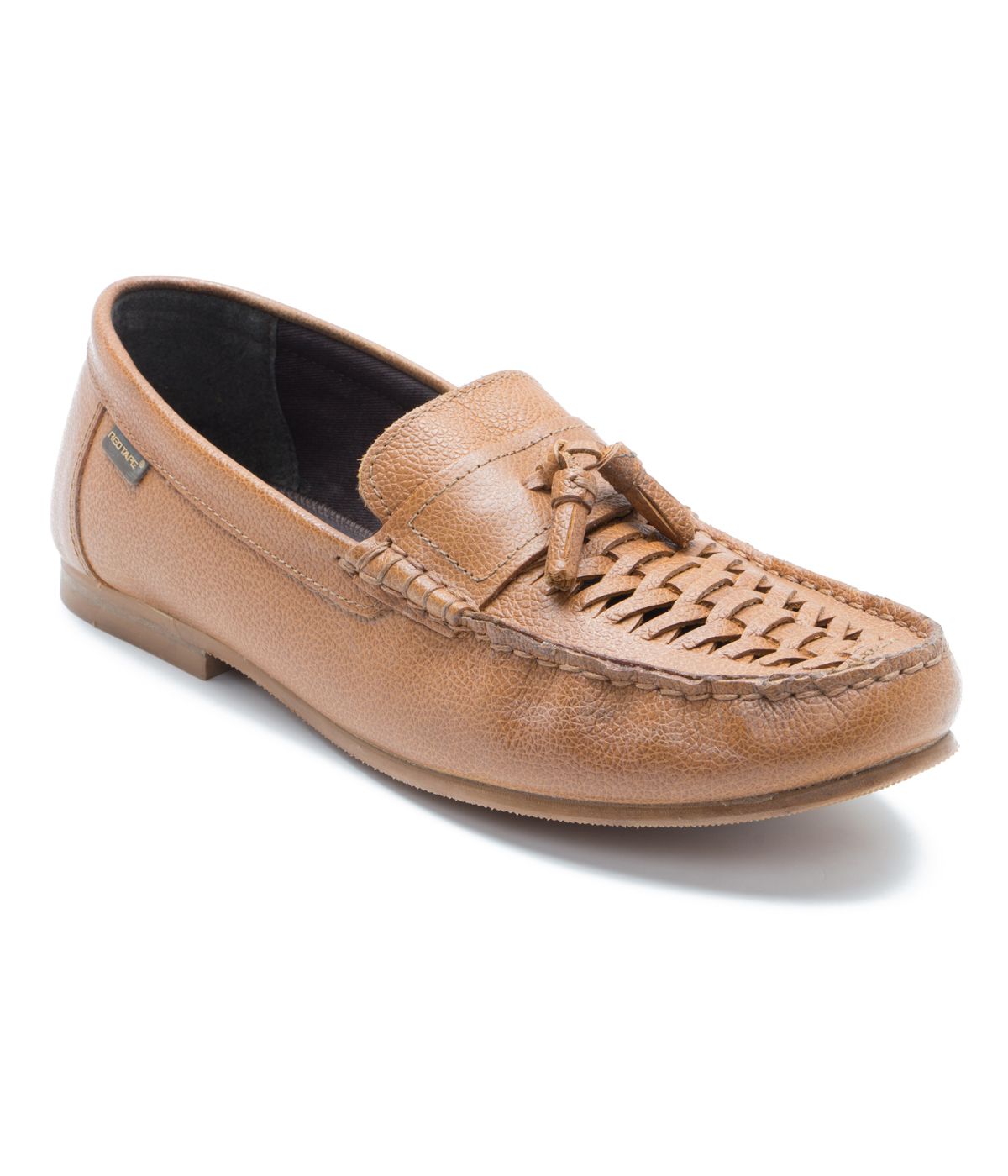 red tape tan shoes