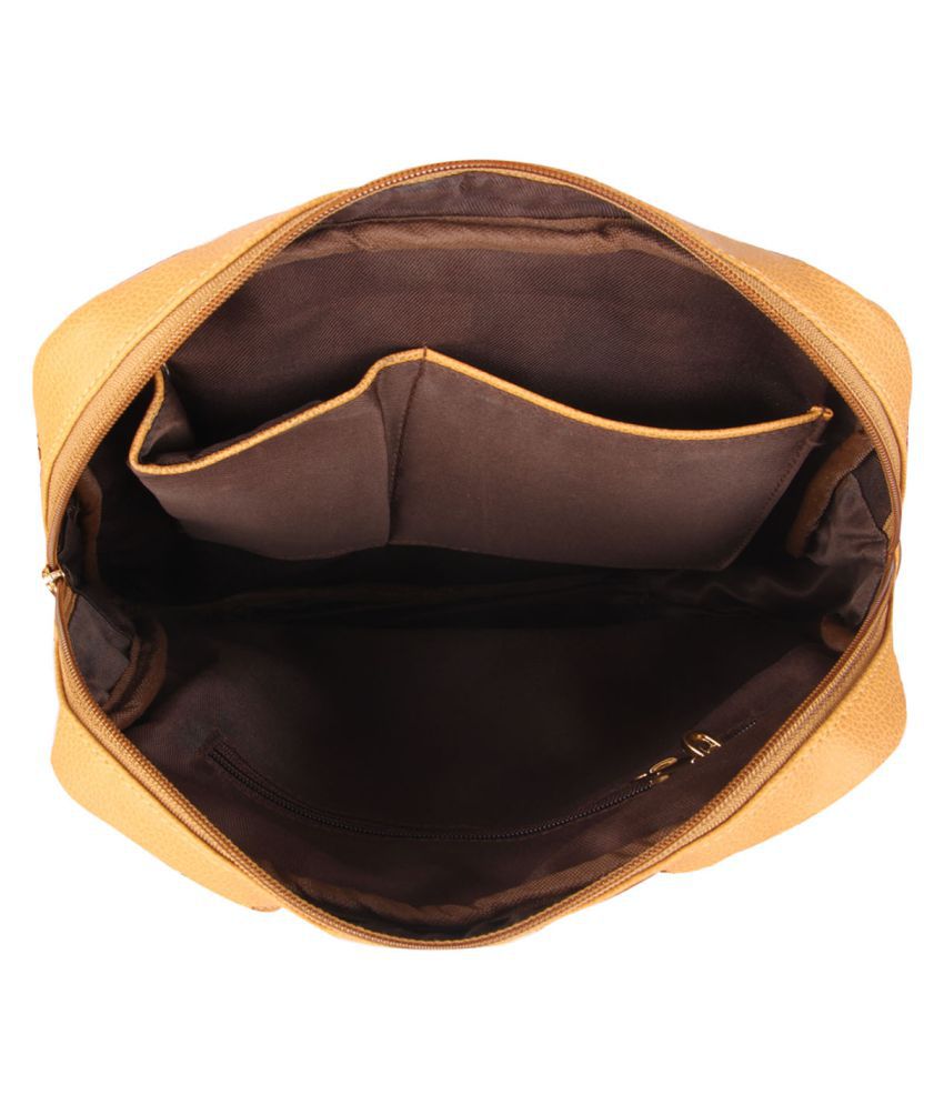 Reba Brown Artificial Leather Backpack - Buy Reba Brown Artificial ...