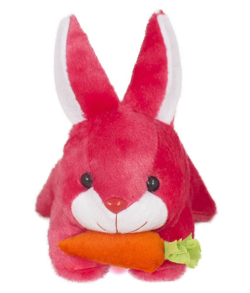     			Tickles Rabbit with Carrot Stuffed Soft Plush Animal Toy for Kids (Size: 26 cm Color: Red)