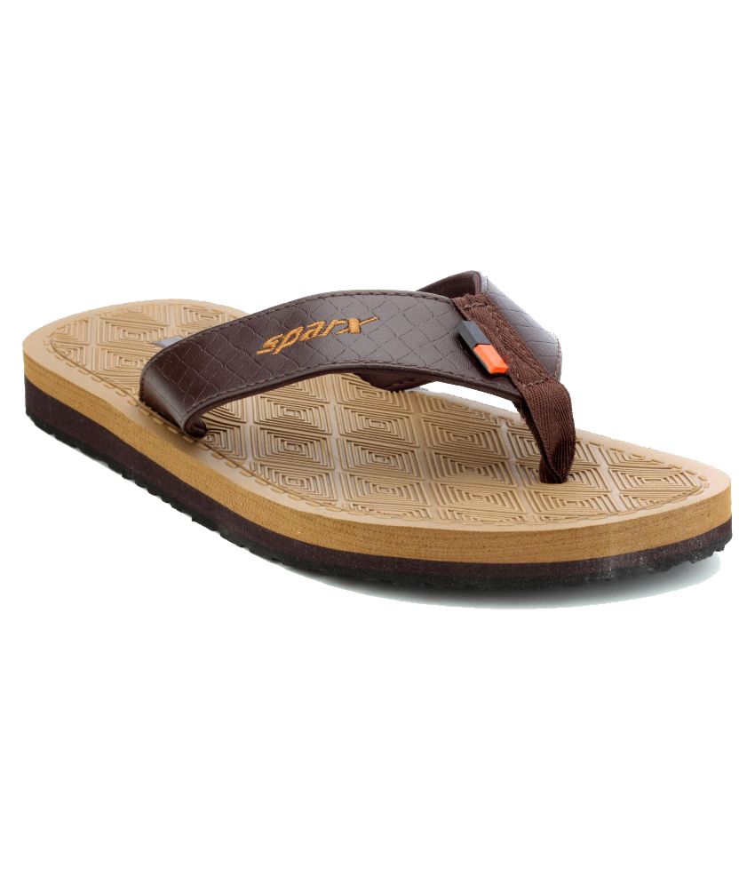 sparx slippers brown