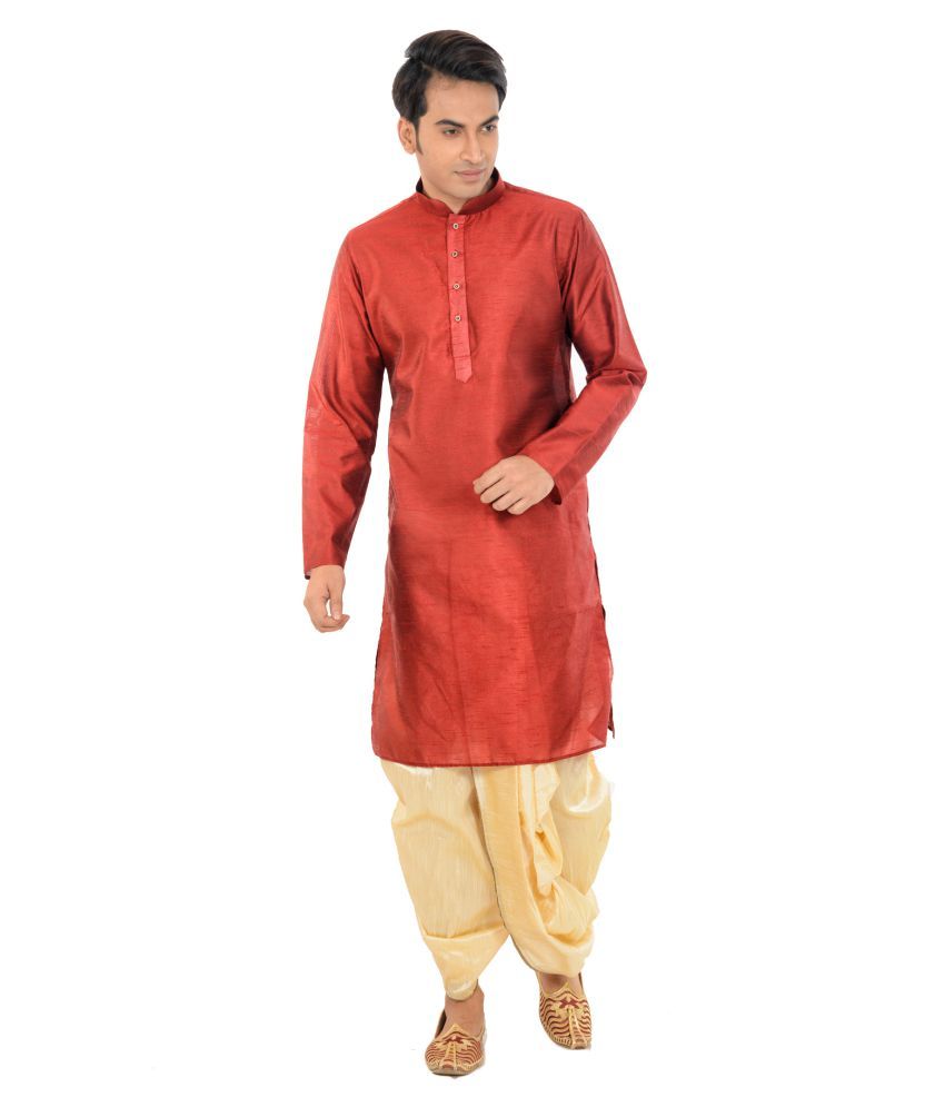     			Deyann Multi Silk Blend Dhoti Kurta Set