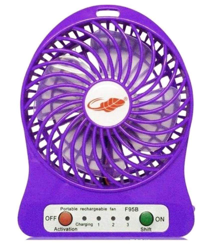 Geocell USB Fan Purple Pack of Pack of 1 Rechargeable Mini USB Fan