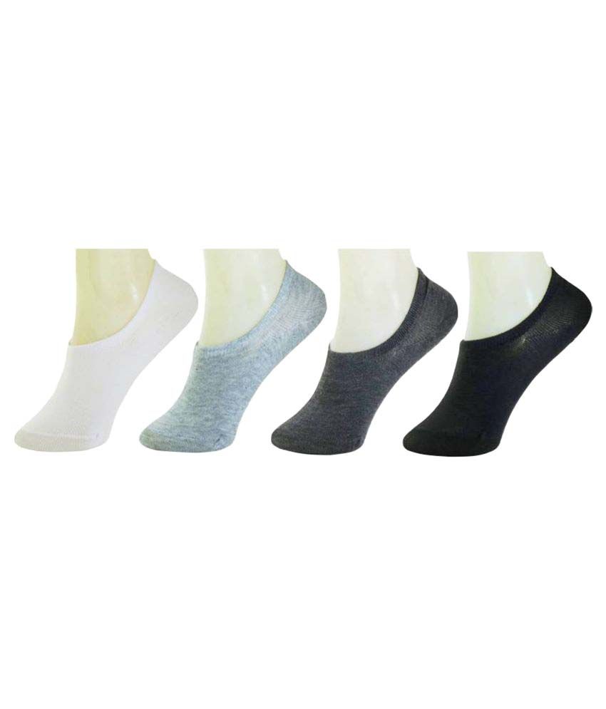     			Tahiro Multicolour Cotton No Show Socks -  Pack Of 4