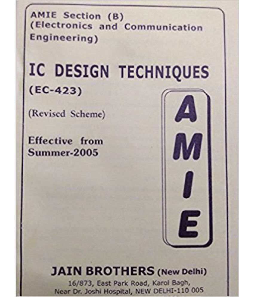 AMIE - Section (B) IC Design Techniques ( EC-423) Electronics And ...