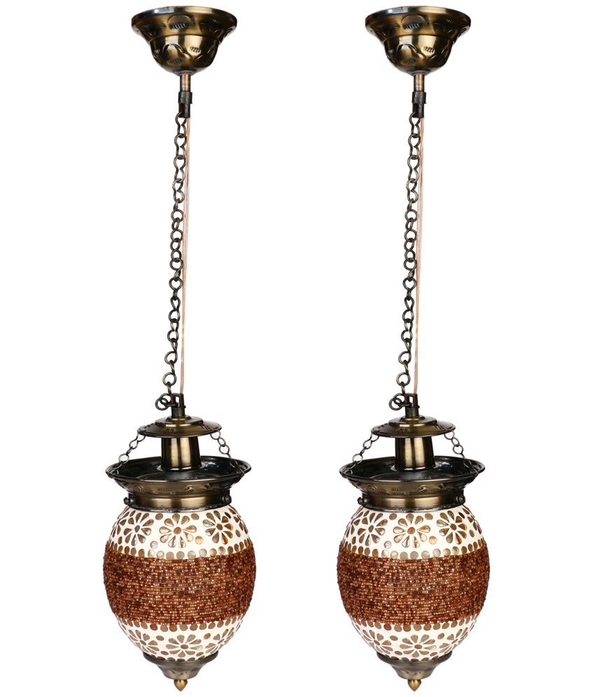     			Somil Glass Exclusive Pendant Brown - Pack of 2