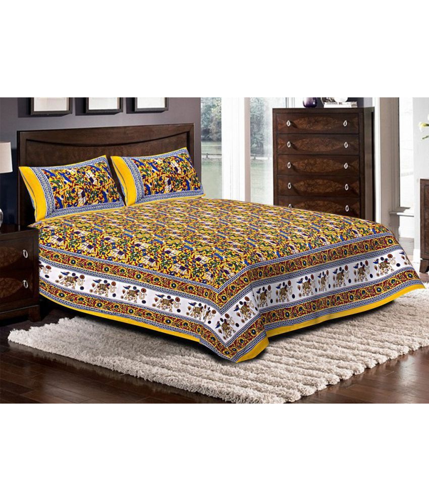 DiKraft Double Cotton Multi Printed Bed Sheet Set of 2 Buy DiKraft