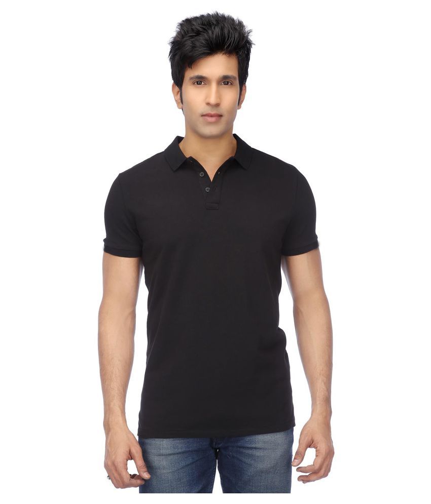     			Concepts Black Slim Fit Polo T Shirt