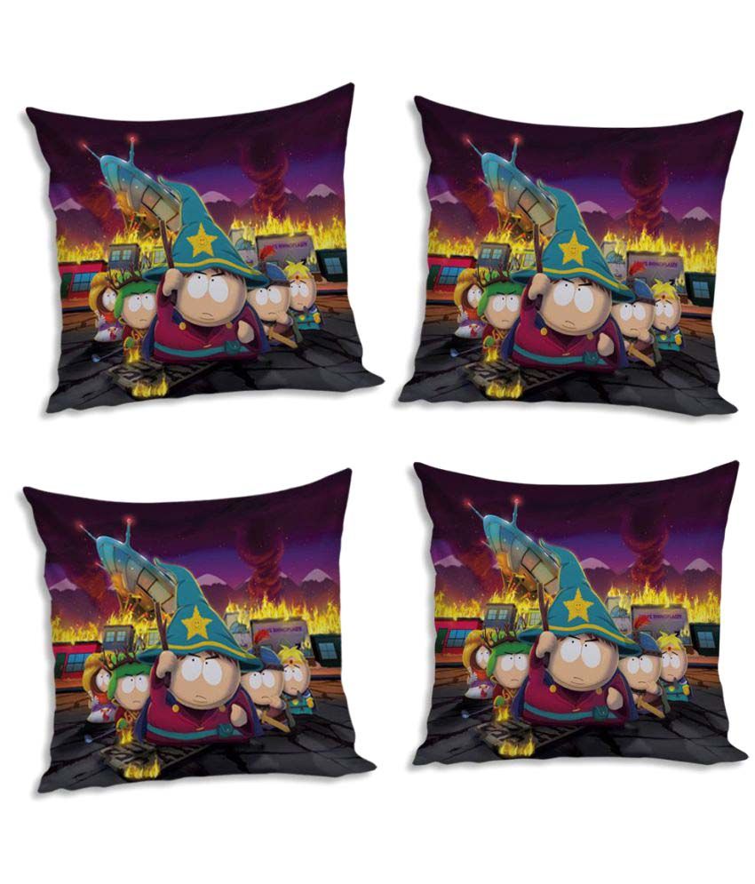 Mukesh Handicrafts Set of 4 40X40 cm (16X16) Cushion Covers Cartoons