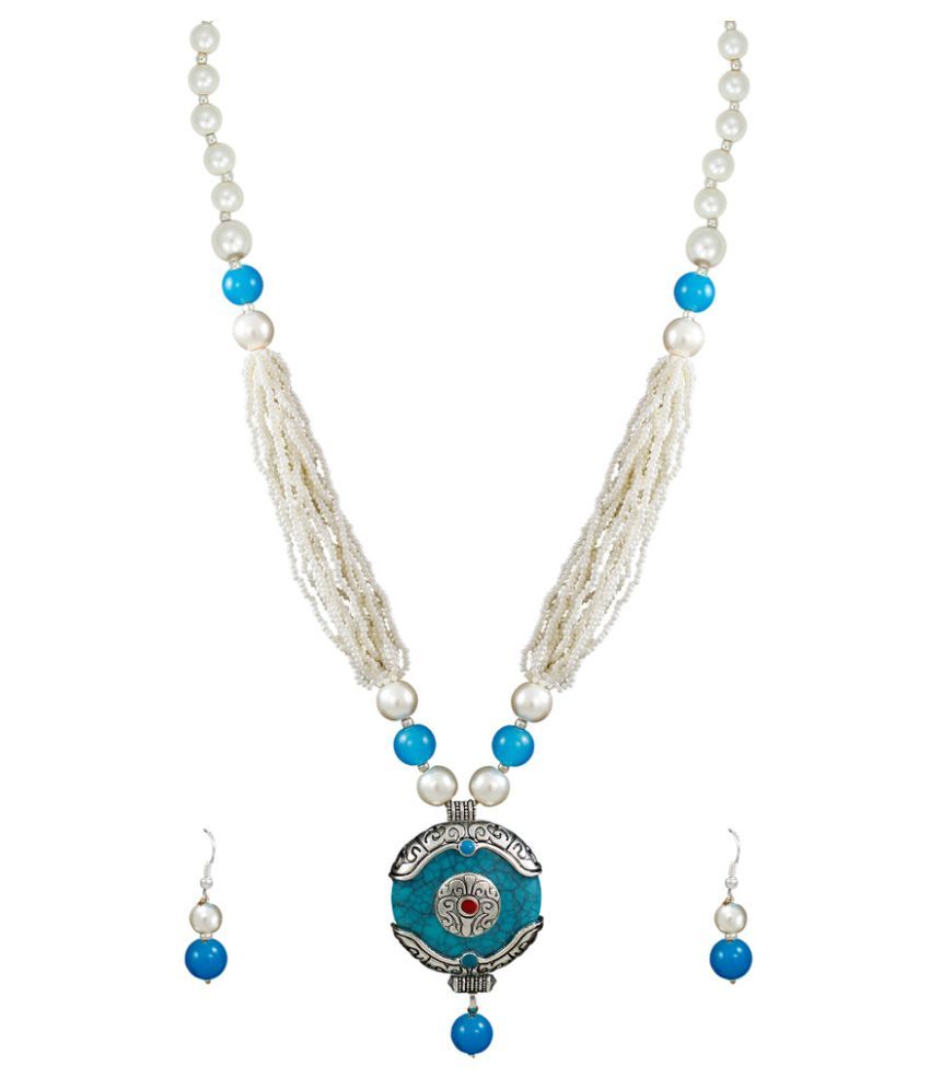 Zaveri Pearls Multistrand Pearls Necklace Set - ZPFK6192 - Buy Zaveri Pearls Multistrand Pearls 