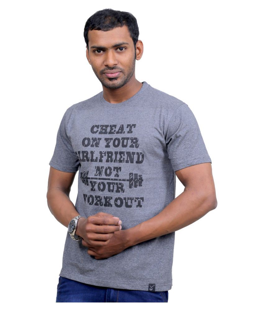 Indian Aurochs Grey Round T-Shirt - Buy Indian Aurochs Grey Round T ...