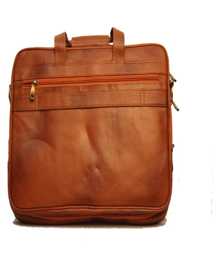 ALB Brown Leather Casual Messenger Bag - Buy ALB Brown Leather Casual ...