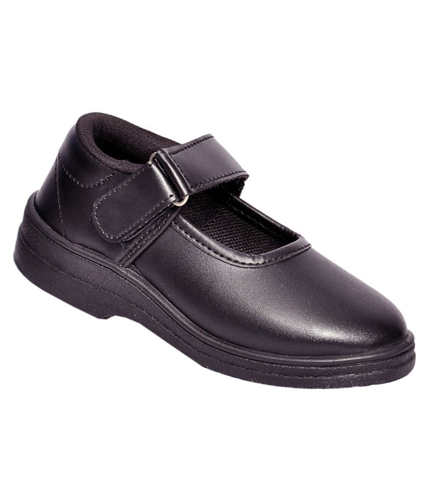 Lakhani Black Velcro School Shoes Price 
