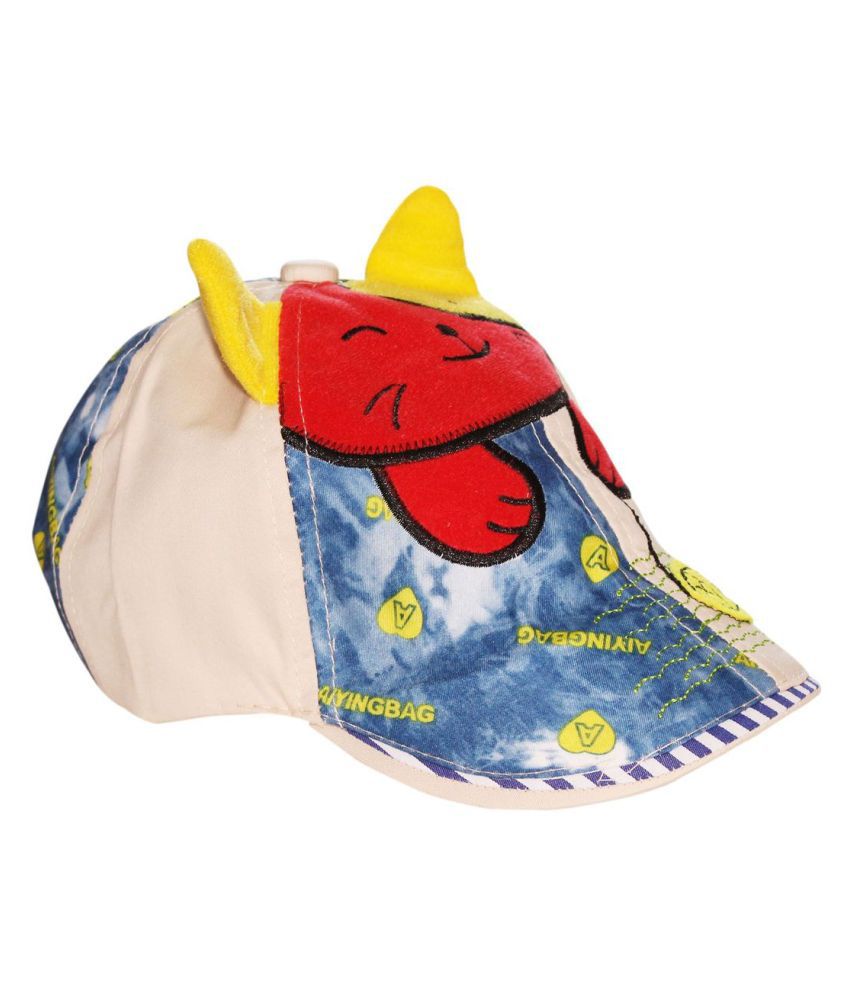 Wonderkids Cat  Patch Blue Red  kids Cap With Ears 1 3 