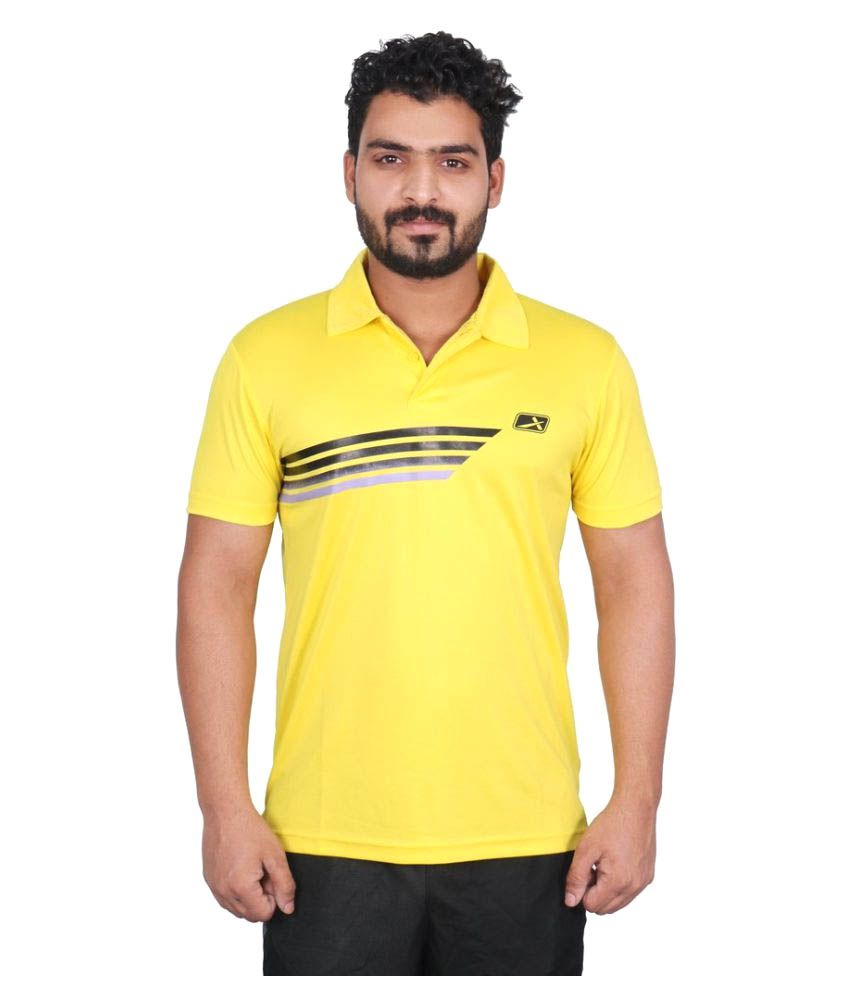 Vector X Yellow Regular Fit Polo T Shirt