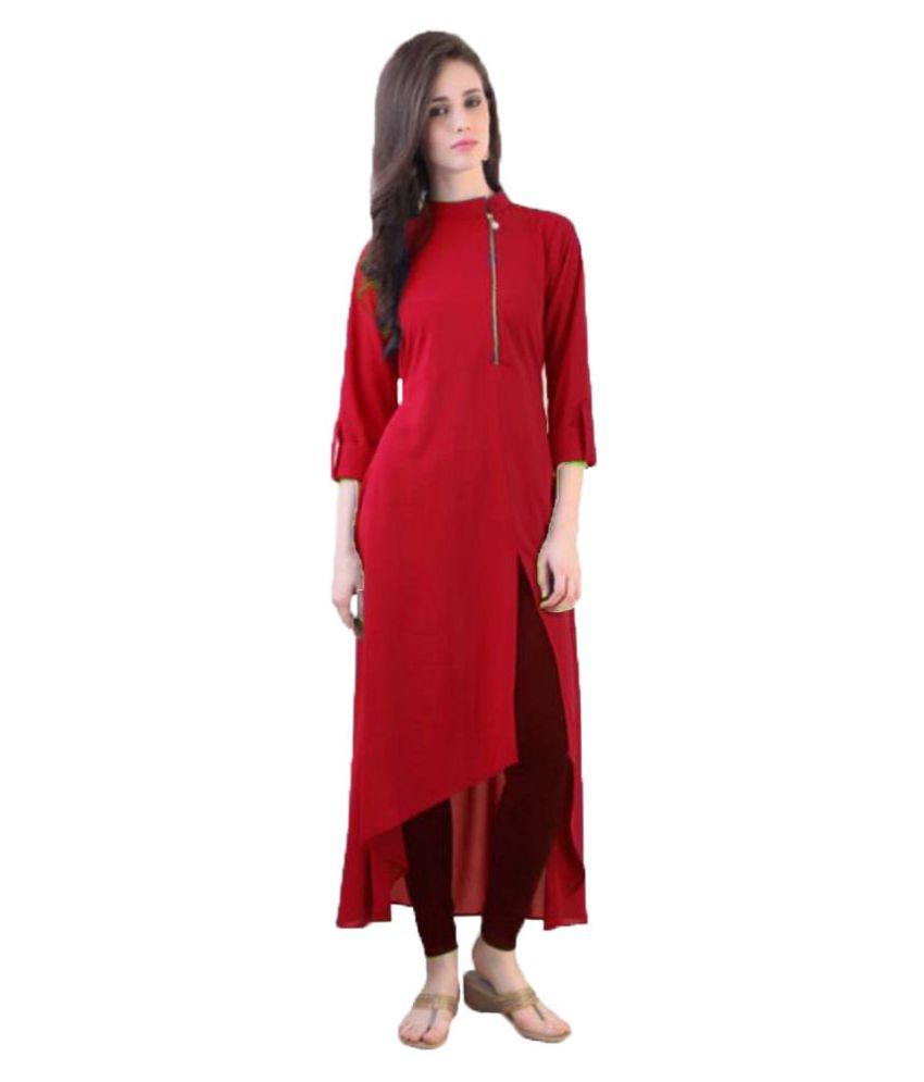 asymmetrical hemline kurti