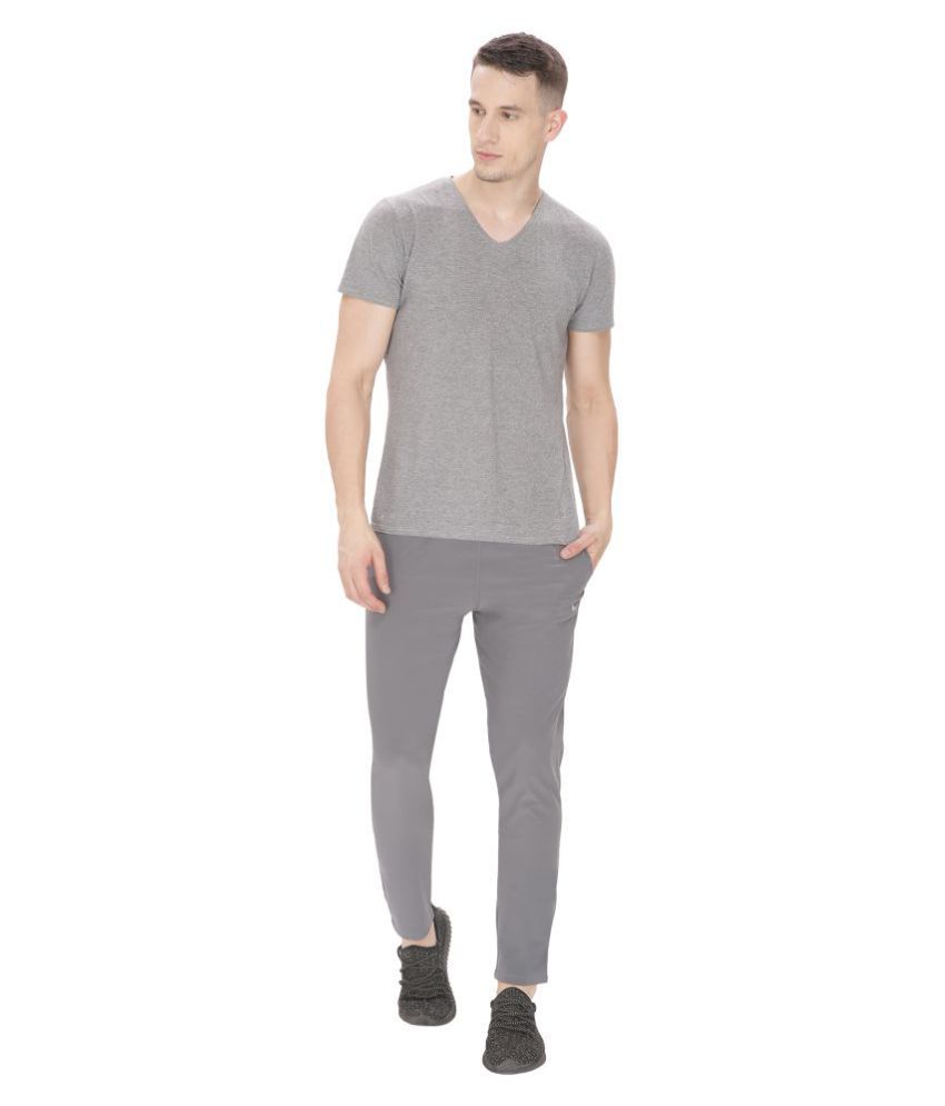 nike grey polyester lycra trackpants