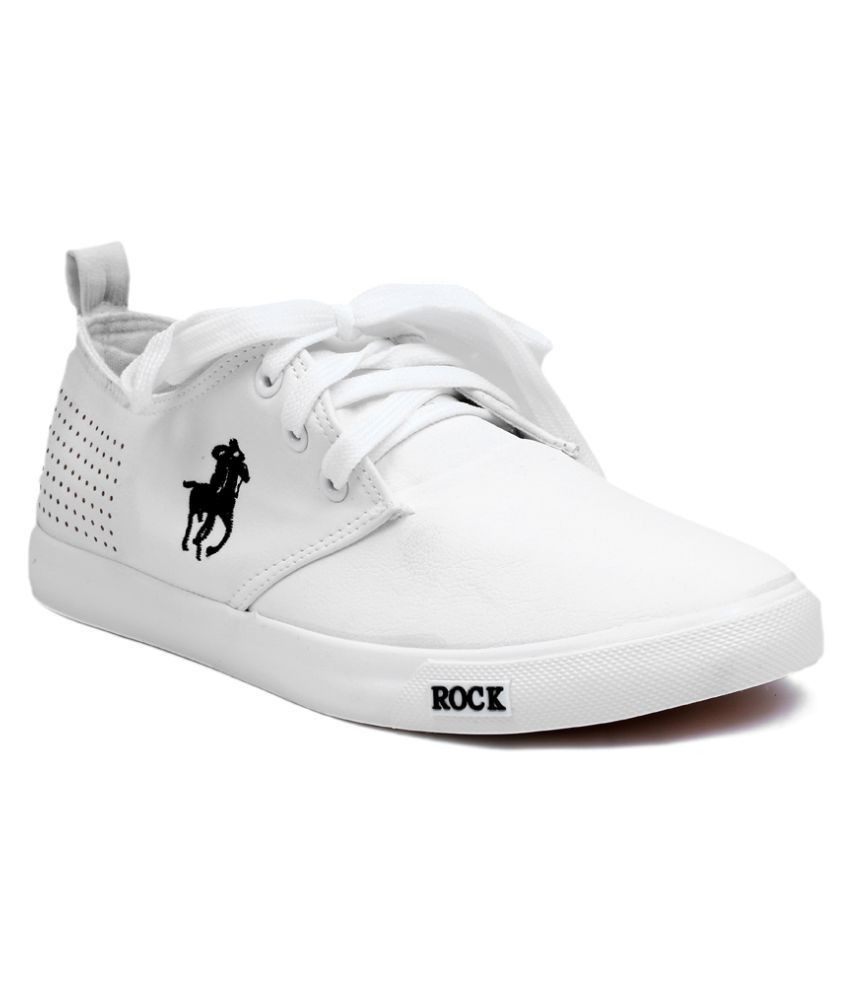 Rocks Polo Sneakers White Casual Shoes 