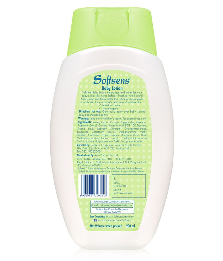 softsens baby lotion