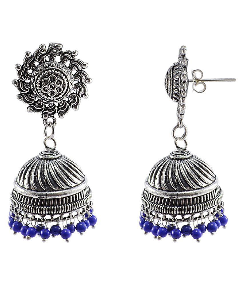 Jaipuri Surya Jhumki Studs-Indian Jewellery-Big Tribal Earrings With ...