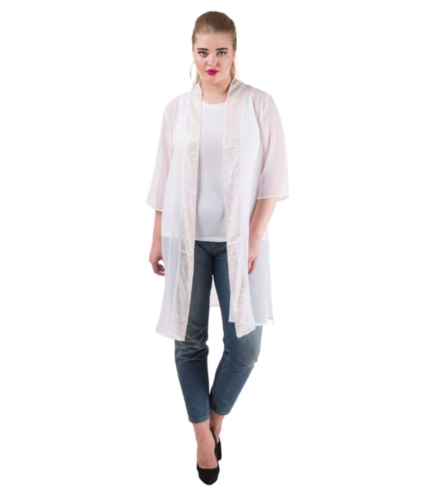 plus size white shrug