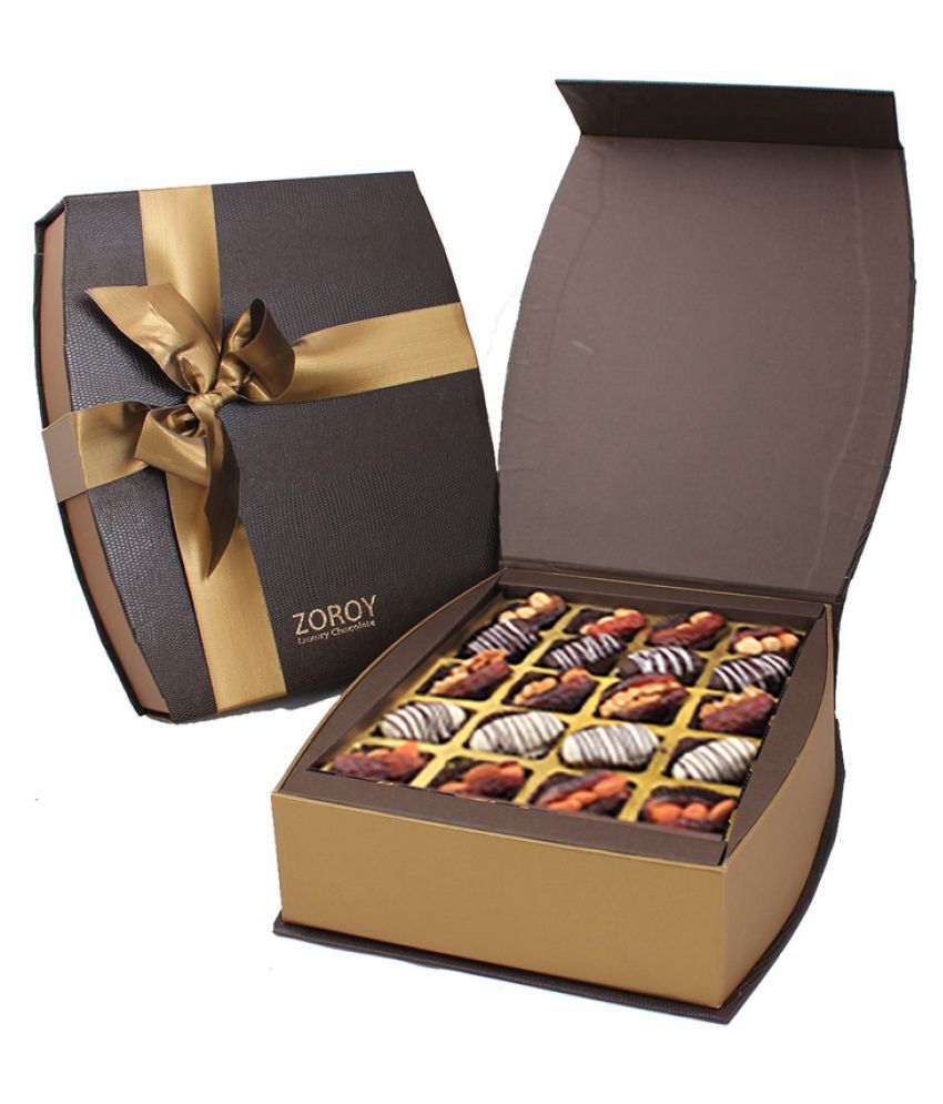 Zoroy Luxury Chocolate Assorted Box Ramadan Curved box of 20 dates 1000 gm Buy Zoroy Luxury