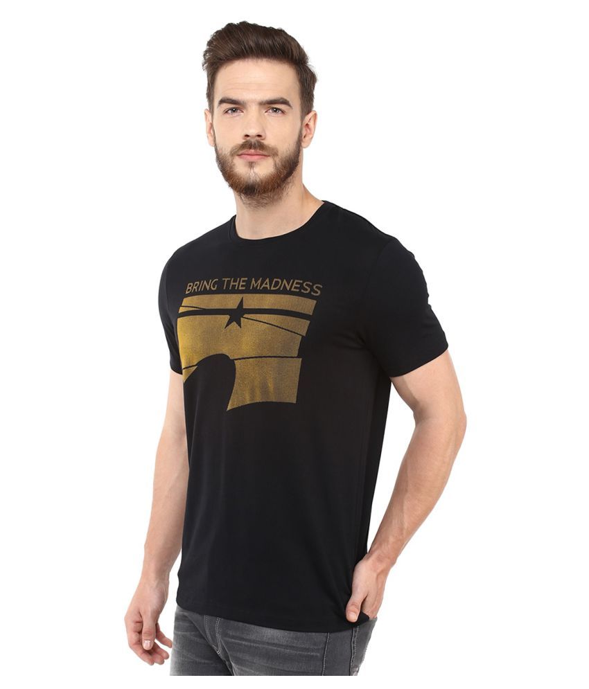 Spykar Black Round T-Shirt - Buy Spykar 