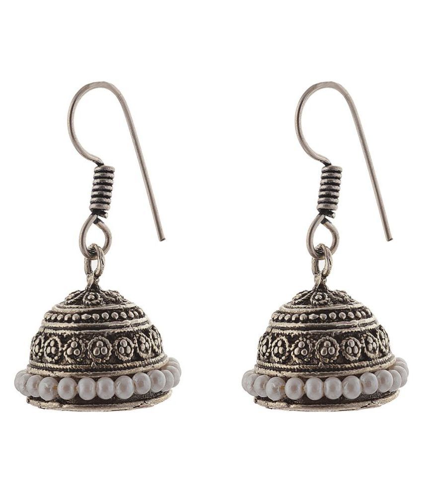 panash oxidized jhumki with pearl - Buy panash oxidized jhumki with ...