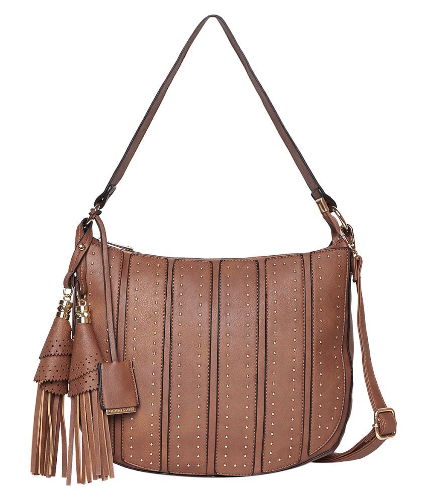 Diana Korr Brown P.U. Shoulder Bag Buy Diana Korr Brown P.U. Shoulder