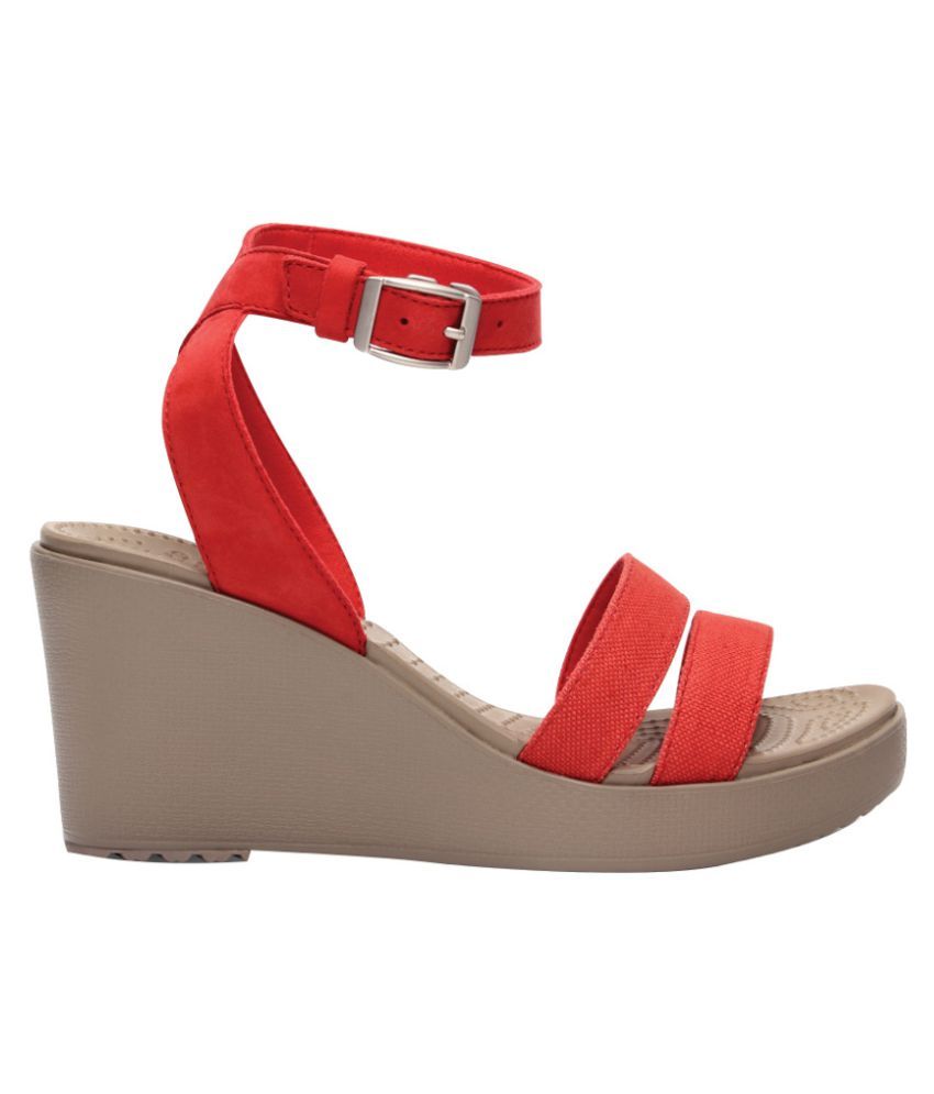 Crocs Red Wedges Heels Price in India- Buy Crocs Red Wedges Heels ...