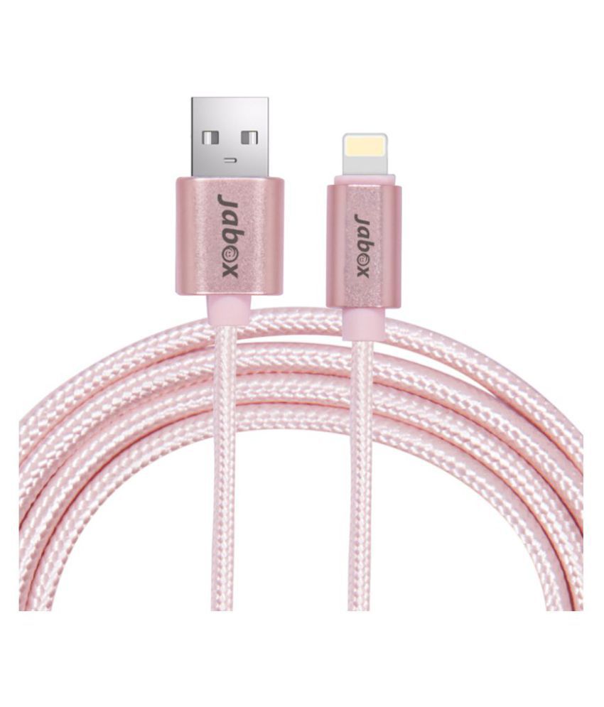     			Jabox High Quality Apple iPhone Data / charging / USB Cable (Nylon Braided, Ampere- 2.4)
