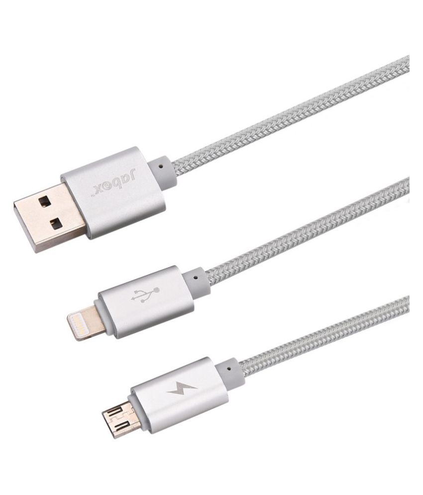 Jabox Premium Micro USB and Apple iPhone Data / charging / USB Cable (2