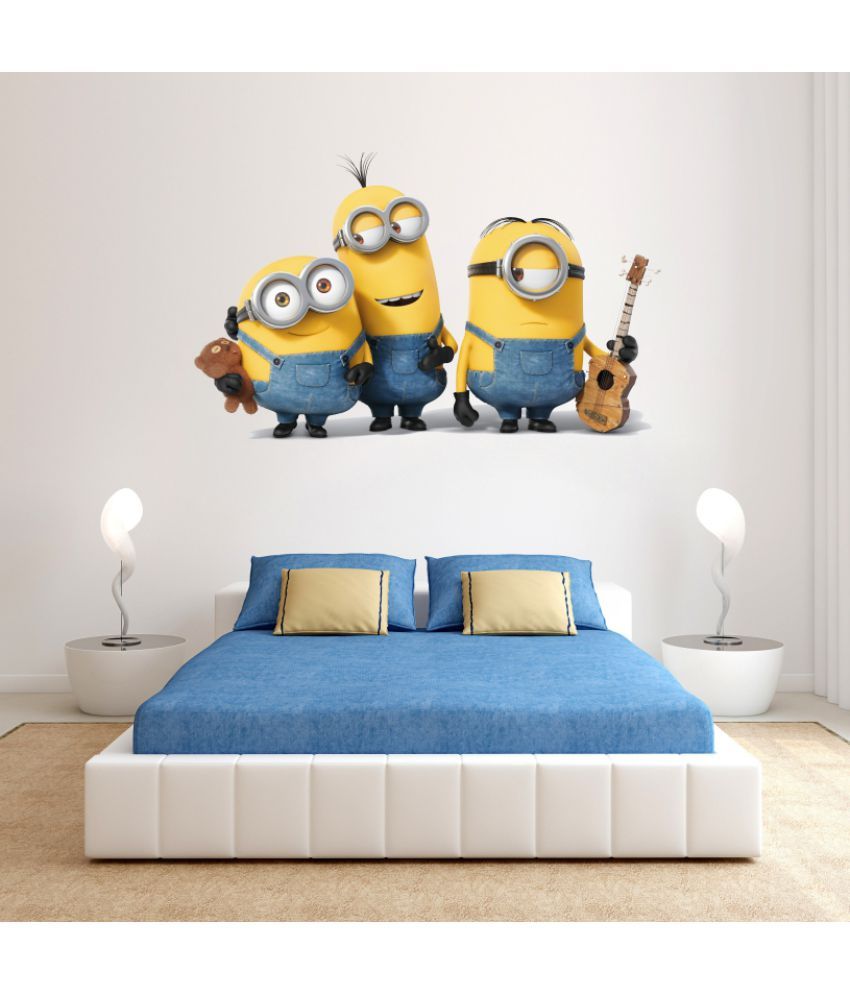     			Impression Wall Minions PVC Vinyl Multicolour Wall Sticker - Pack of 1