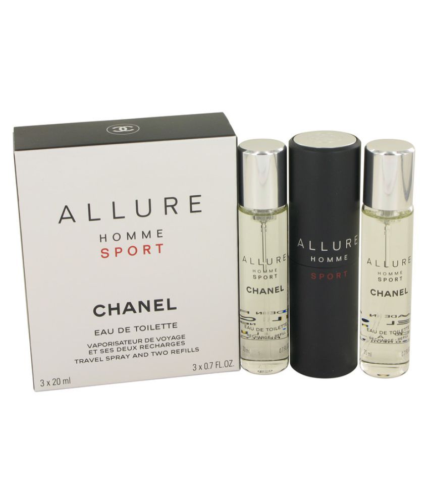 Chanal Perfume Allure Homme Sport- 3 x  oz Mini EDT Spray + 2 Refills  Mini EDT Spray + 2 Refills: Buy Online at Best Prices in India - Snapdeal