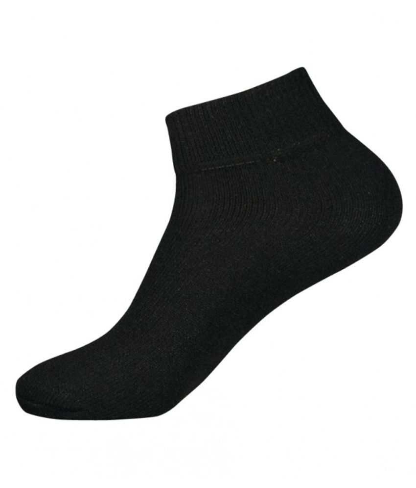     			Tahiro Black Cotton Ankle Length Socks - Pack Of 1