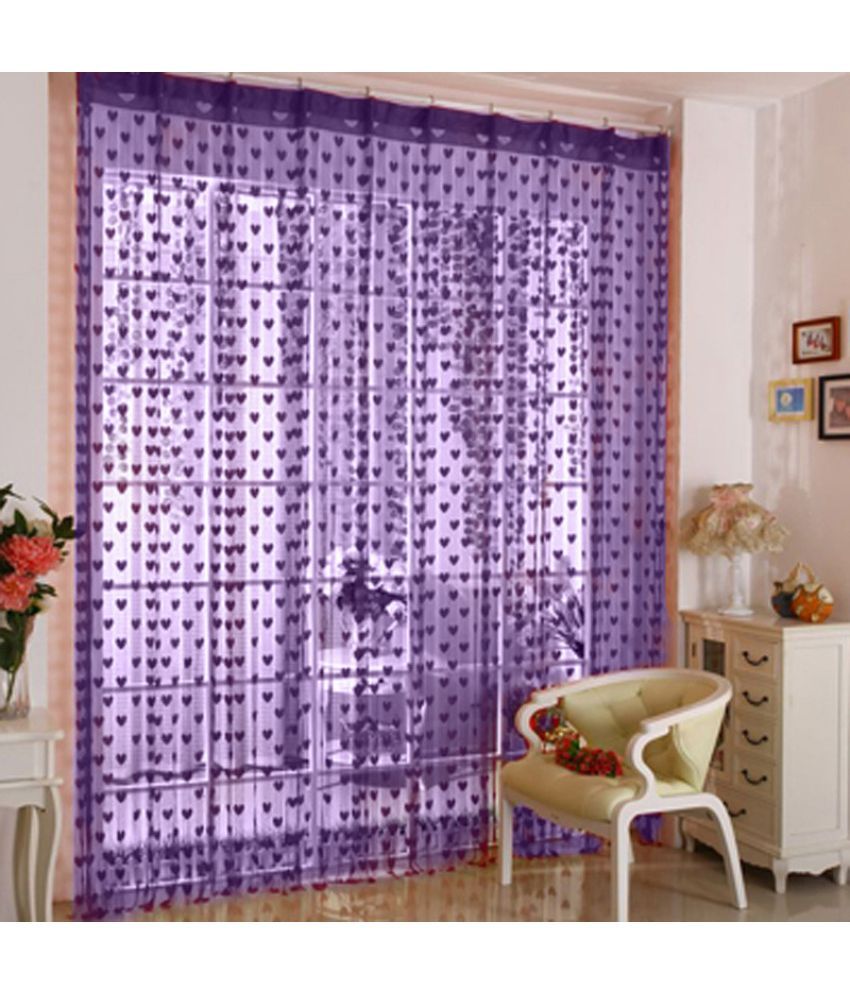 Pooja Set Of 2 Door Rod Pocket Curtains Purple Buy Pooja Set Of