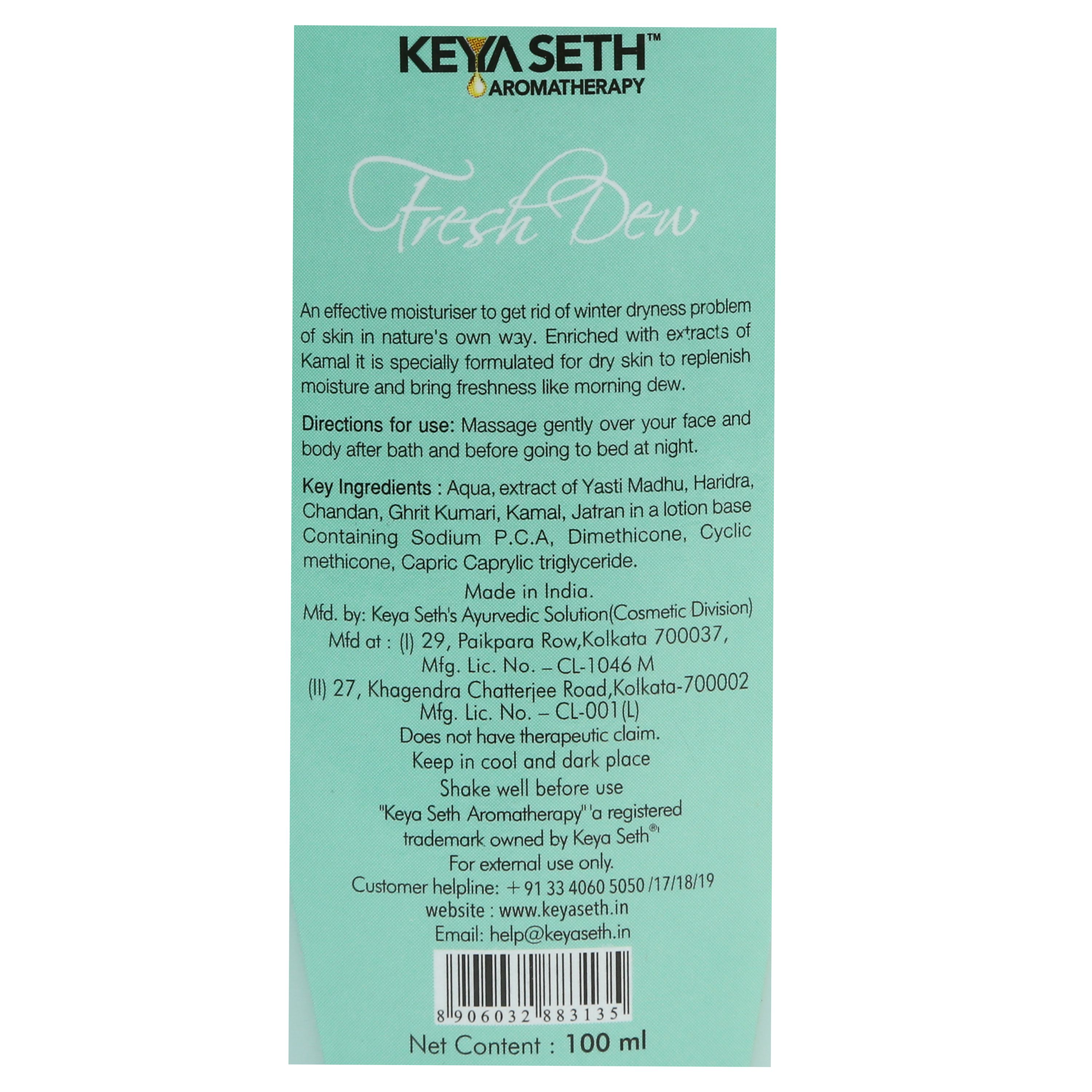 fresh dew moisturizer keya seth