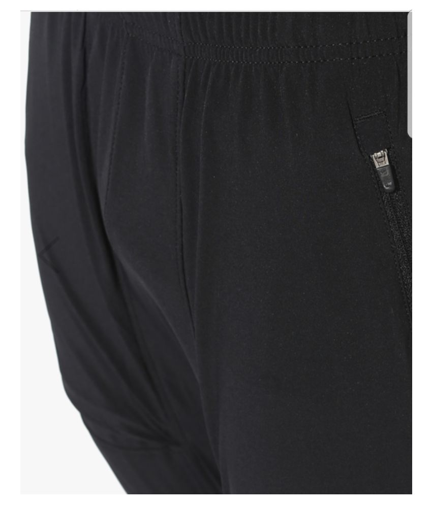 nike black polyester lycra track pants