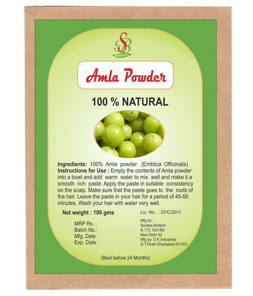 Sevaka Biotech Amla Powder Natural Henna 100 gm Pack of 2 Buy Sevaka