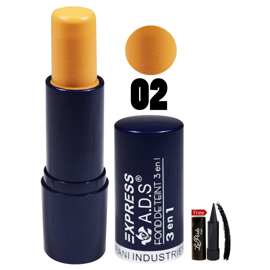     			ADS 3en1 Express Found Deteint-02 Stick Concealer Wheat 15 gm