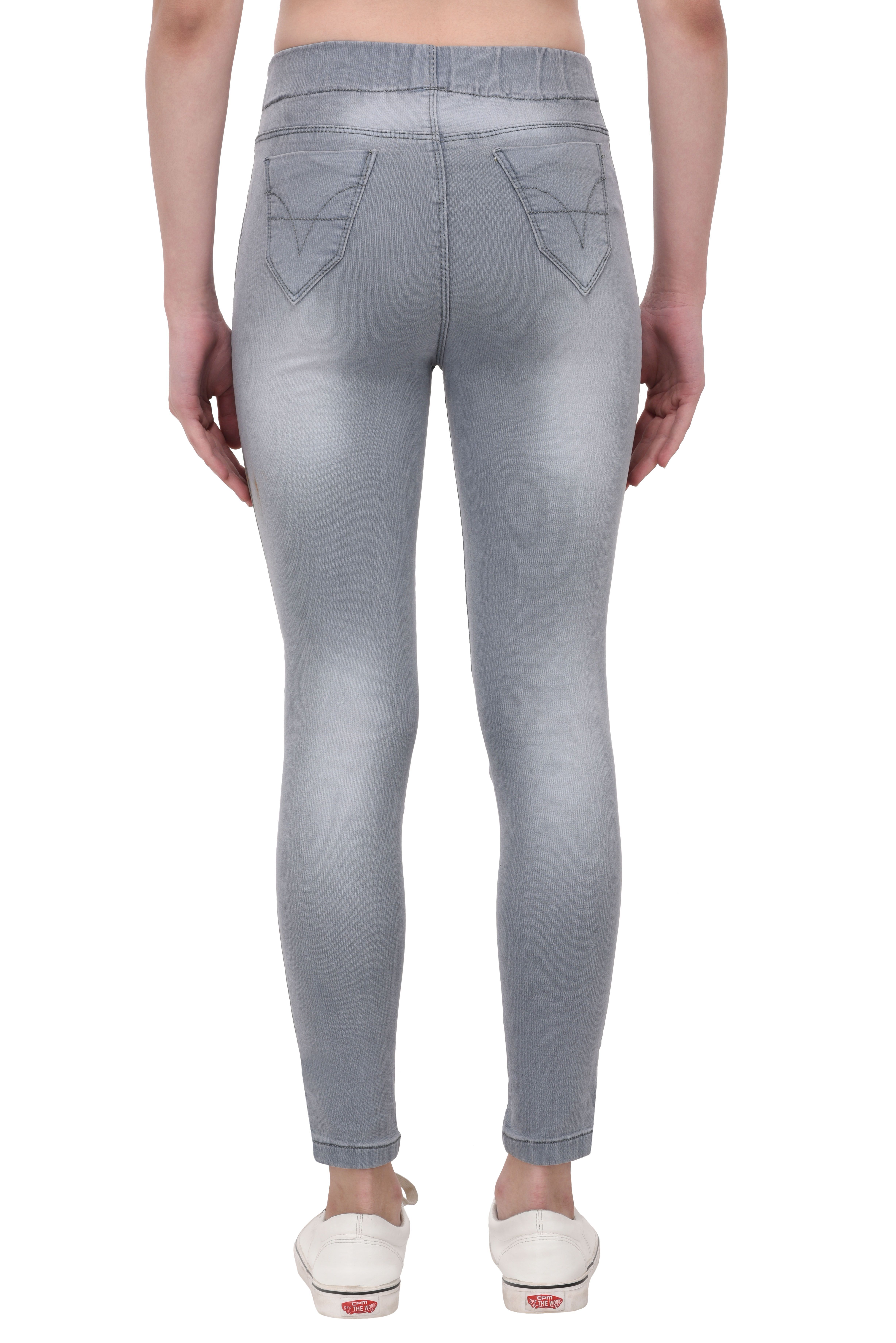 grey high waisted jeggings