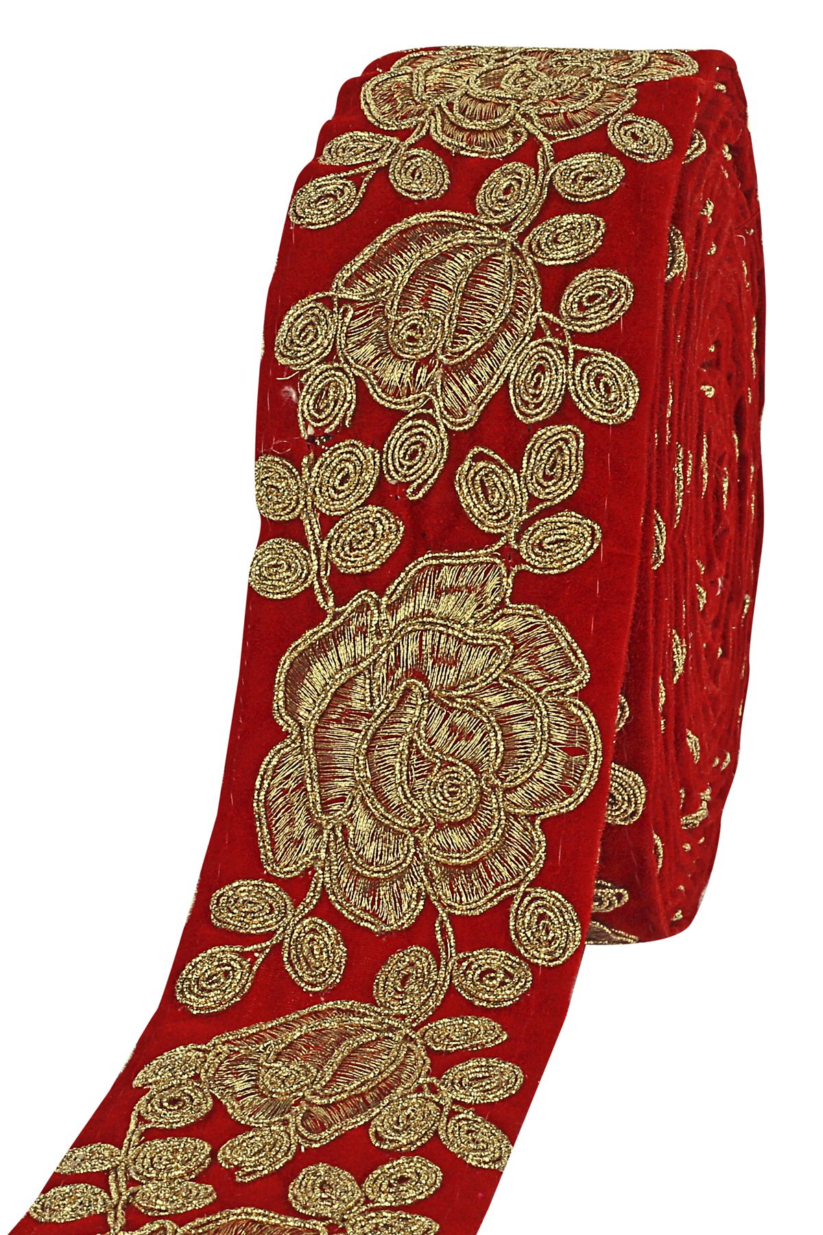 Red Embroidery Cording Velvet Designer Laces: Buy Online at Best Price