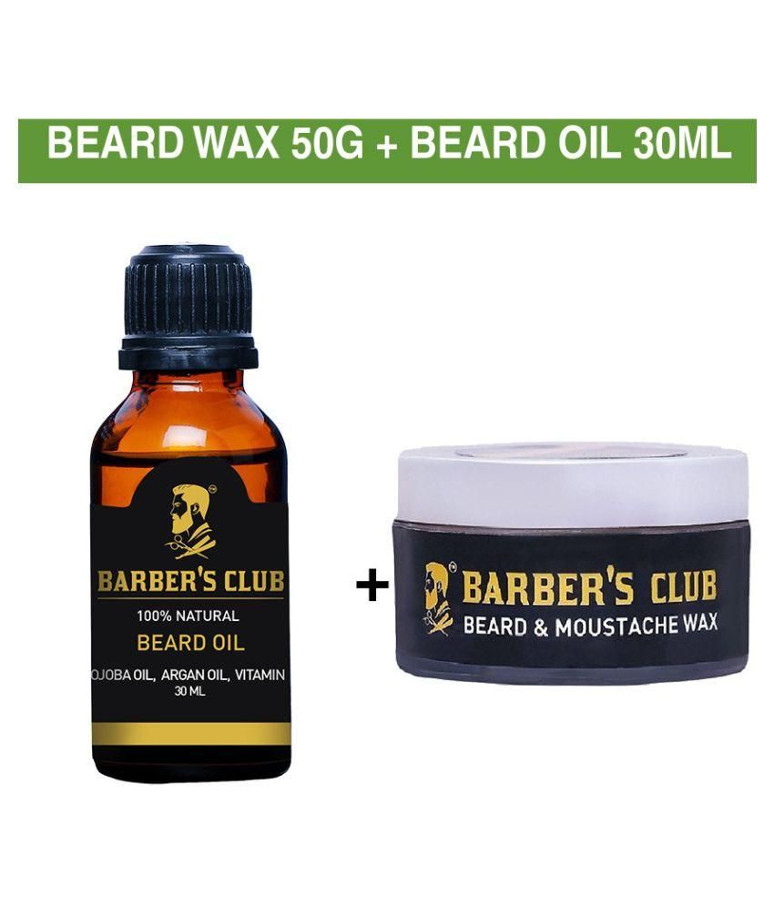 Barbers Club Beard Wax 50 Gm Beard Oil 30 Ml Beard Nourishment Kit Buy Barbers Club Beard 