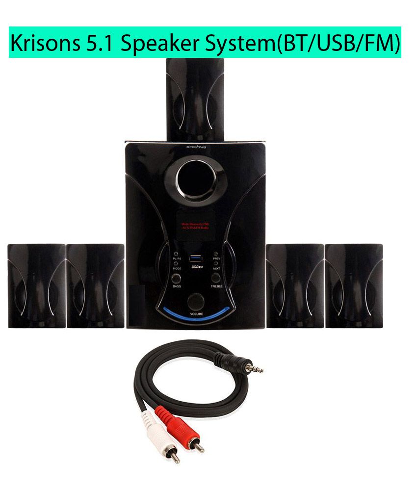 Krisons Eternity 5.1 Bluetooth Multimedia Speaker System For Home/Theatre Use
