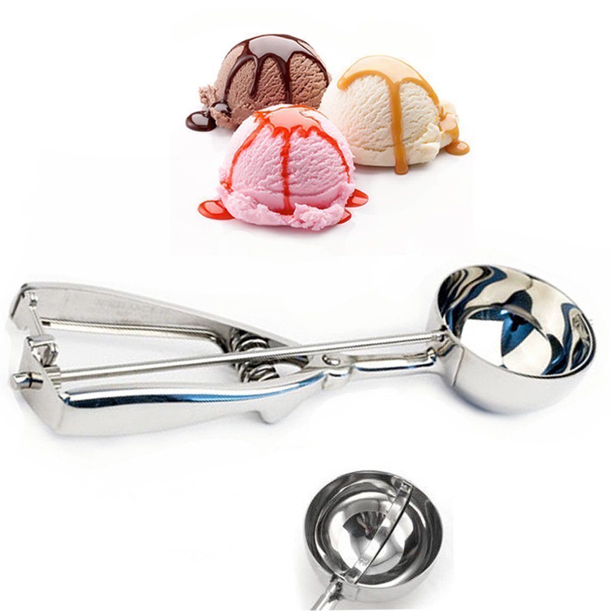 ChinuStyle Steel Ice Cream Scoop: Buy Online at Best Price in India ...