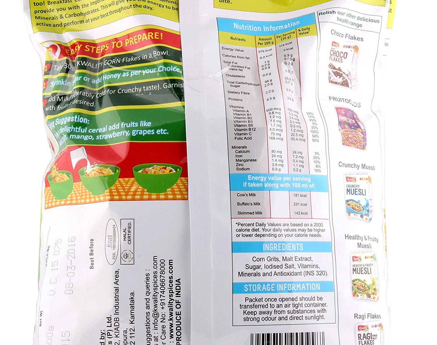 Download Kwality Corn Flakes 500 gm Pack of 2: Buy Kwality Corn Flakes 500 gm Pack of 2 at Best Prices in ...